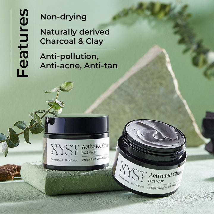 Activated Charcoal + Kaolin Clay Face Mask- 50gm - Xyst